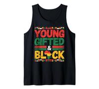 Young Gifted & Black Mapa África Afrocentrista Orgullo Camiseta sin Mangas