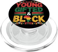 Young Gifted & Black Mapa África Afrocentrista Orgullo PopSockets PopGrip para MagSafe