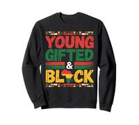 Young Gifted & Black Mapa África Afrocentrista Orgullo Sudadera