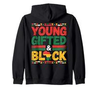 Young Gifted & Black Mapa África Afrocentrista Orgullo Sudadera con Capucha