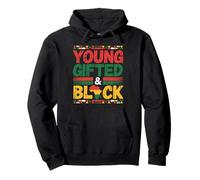Young Gifted & Black Mapa África Afrocentrista Orgullo Sudadera con Capucha