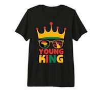 Young King African American Black History Juneteenth Camiseta Premium