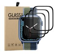 Young & Ming 3 Unidades Protector De Pantalla Para Apple Watch Series 9 45mm/Series 8 45mm/Series 7, [3 pack] Cobertura Completa 9H Dureza Cristal Templado para Apple Watch 45mm