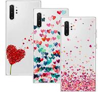 Young & Ming Funda para Samsung Galaxy Note 10 Plus/Note10 Plus 5G, (3 Pack) Transparente TPU Silicona Carcasa Delgado Antigolpes Resistente, Amor