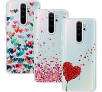 Young & Ming Funda para Xiaomi Redmi Note 8 Pro, (3 Pack) Transparente TPU Silicona Carcasa Delgado Antigolpes Resistente, Amor