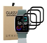 Young & Ming Protector de Pantalla Compatible con Amazfit GTS 2 Mini, [3 Unidades] [ 3D Cobertura Completa] 9H Dureza De Alta Definición Anti-Arañazo sin Burbujas Protector
