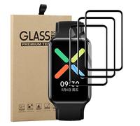 Young & Ming Protector de Pantalla Compatible con OPPO Watch Free, [3 Unidades] [ 3D Cobertura Completa] 9H Dureza De Alta Definición Anti-Arañazo sin Burbujas Protector