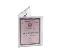 YOUNG Porta tarjeta de identificación funda documentos de plástico transparente, transparente, Transparente Brillante