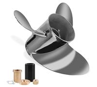 YOUNG PROPS Hélice fueraborda de acero inoxidable de 14 1/4 x 21 pulgadas para motor Mercury 135-300HP/Mercruiser Alpha One 14.25 de diámetro x 21 kits de buje de paso incluidos 15 dientes estriados