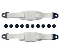 Young Wolf 2 cordones de lona extraíbles con agujero ajustable para zapatos de 23,3 cm/33,7 cm con hebilla fija, Black, Talla única