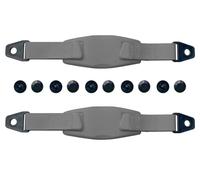 Young Wolf 2 cordones de lona extraíbles con agujero ajustable para zapatos de 23,3 cm/33,7 cm con hebilla fija, gris, Talla única