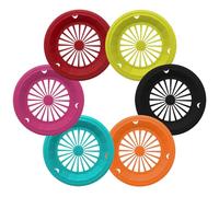 Young Wolf 24 soportes de plástico resistentes para platos de papel de 6 colores para cocina, picnic al aire libre