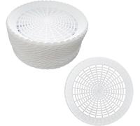 Young Wolf 24 soportes de plástico resistentes para platos de papel tejidos, para cocina, picnic al aire libre (blanco)