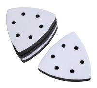 Young Wolf 4 almohadillas de 93 mm con 6 agujeros de gancho de interfaz suave triangular, almohadilla de esponja de lijado para máquinas de lijado, reducción de ruido resistente a los impactos
