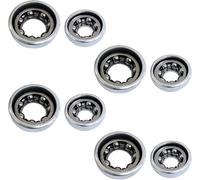 Young Wolf 4 copas de eje delantero para buje delantero 5/16 + 4 copas de eje trasero para bicicleta de montaña con 2 rodamientos delanteros y 2 traseros