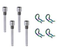 Young Wolf 4 juegos de tornillos de aleación de titanio para pinza de bicicleta, tornillo de pastillas de freno M4, pasador de perno de pinza de freno de disco con anillos compatibles con Shimano