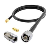 Young Wolf Cable concéntrico de baja pérdida rg58, de n a sma, con 2 kits de adaptadores N sma, adecuado para antenas LTE 3G 4G 5G Radio Amateur GPS WiFi (1m)