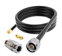Young Wolf Cable concéntrico de baja pérdida rg58, de n a sma, con 2 kits de adaptadores N sma, adecuado para antenas LTE 3G 4G 5G Radio Amateur GPS WiFi (3m)