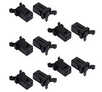 Young Wolf Juego de 10 cierres de plástico con tapa táctil, compatibles con Brabantia de 3 a 50 litros con tapa táctil, juego de soportes para gafas de sol de coche (negro)