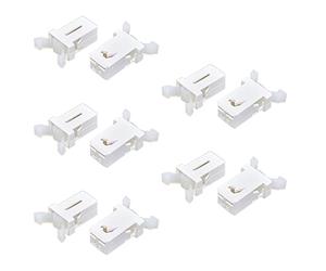 Young Wolf Juego de 10 cierres de plástico con tapa táctil, compatibles con Brabantia de 3 a 50 litros con tapa táctil, juego de soportes para gafas de sol de coche (blanco)