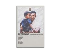 Youngboy Never Broke Again - Póster de pared con texto en inglés "Ain't Too Long Never Broke Again" (40 x 60 cm), diseño estético para sala de estar, dormitorio, 40 x 60 cm, estilo sin marco