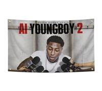 Youngboy Never Broke Again - Póster divertido y duradero para decoración de dormitorio universitario, al aire libre, dormitorio, regalos de fiesta, viajes, filmación, eventos, festivales. Con 4 ojales