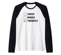 Youngest Middle Eldest - Matching Family Brother Sister Camiseta Manga Raglan