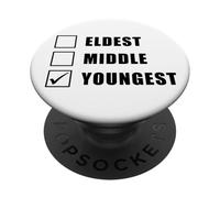 Youngest Middle Eldest - Matching Family Brother Sister PopSockets PopGrip Adhesivo