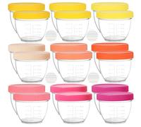 Youngever 18 Paquetes 60ML Tarros de Conservación para Bebé, Tarros de Almacenamiento de Alimentos Para Bebés, Recipientes para guardar la comida de Bebé (Pink)