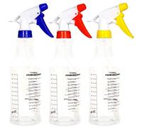 Youngever 3 Paquetes 1L Botellas de Spray Plástico Vacías, Botella de Pulverización Plástico, Botellas de Spray Plástico para Soluciones de Limpieza