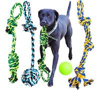 Youngever 4 Paquetes Juguetes de Cuerda Pare Perros, Cuerda de Perros, Juguetes Pare Masticar Pare Perros Medianos y Grandes