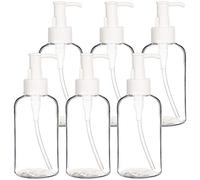 Youngever 6 Paquetes 250ML Botellas de Bomba de Plástico, Botellas de Bomba Rellenables de Plástico con Cierre de Viaje