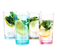 Youngever 8 Paquetes 500ML Vasos de Plástico pare Agua, Vasos Irrompibles Plástico en 4 Colores