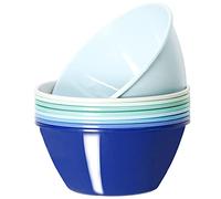 Youngever 9 Paquetes Cuenco Plastico 1500ML, Cuencos Grandes pare Cereales, Cuencos Grandes pare Sopa, 9 Colores (Coastal)