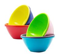 Youngever 9 Paquetes Cuenco Plastico 1L, Cuencos Grandes pare Cereales, Cuencos Grandes pare Sopa, 9 Colores (Rainbow)