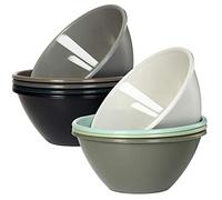 Youngever 9 Paquetes Cuenco Plastico 1L, Tazón Mezcla, Cuencos Grandes pare Cereales, Cuencos Grandes pare Sopa, 9 Colores (Urban)