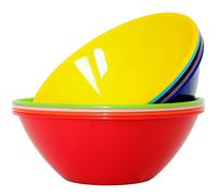Youngever 9 Paquetes Cuencos Grandes de Plástico 3L, Tazón Mezcla, Cuencos Para Mezclar, Cuencos Para Ensalada, Cuenco Para Servir, Tazón de Cereales (Rainbow)