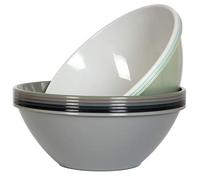 Youngever 9 Paquetes Cuencos Grandes de Plástico 3L, Tazón Mezcla, Cuencos Para Mezclar, Cuencos Para Ensalada, Cuenco Para Servir, Tazón de Cereales (Urban)