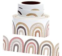 Youngever Borde de confeti para tablón de anuncios de 16 m para decoración de aulas (diseño nostálgico de arcoíris)