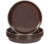 Youngever Paquete de 10 platillos de plástico de 25 cm, bandejas de plástico Gruesas y Resistentes, Excelentes para Plantas de Interior y Exterior