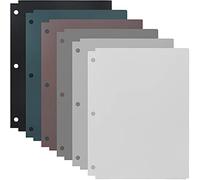 Youngever Paquete de 12 carpetas de plástico resistente con dos bolsillos, divisores de carpeta con bolsillo, 3 agujeros con muescas, carpetas de carpeta