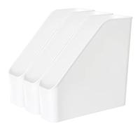 Youngever Paquete de 3 carpetas de archivos, organizador de plástico con asa (blanco)
