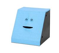 Youngine Novedad Face Bank Moneda Comer Banco de Ahorros Niños Ahorro de Dinero Colección Piggy Bank (Ladrillo Azul)