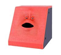 Youngine Novedad Face Bank Moneda Comer Banco de Ahorros Niños Ahorro de Dinero Colección Piggy Bank (Ladrillo Rojo)