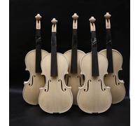 YoungMonic 4/4 Tiger Flame Maple Master - Violín hecho a mano sin terminar con llama blanca, parte superior de abeto secado al aire, diapasón de ébano, arte hecho a mano para músicos (01)