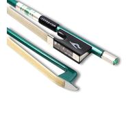 YoungMonic Arco para violín 4/4, tamaño completo, 3 colores, fibra de carbono, arco de ébano, cabeza de flor, cola, biblioteca, incrustación de madreperla, arco de violín ligero, sin blanquear, crin