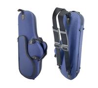YoungMonic Bolsa rígida para saxofón alto, color azul, ligera, duradera, de nailon, a prueba de golpes, con correa acolchada extraíble, dos asas, bolsillo adicional y separadores acolchados suaves