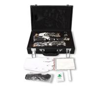 YoungMonic C-Flat Clarinete Teclas de níquel plateado Banda de viento de madera e instrumentos musicales de orquesta para principiantes, incluye estuche y kit de limpieza, teclas plateadas,