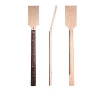 YoungMonic Cuello de guitarra bajo, 24 trastes, 34 pulgadas, diapasón de madera de arce y palisandro, incrustaciones de vid sin terminar para reemplazar la guitarra