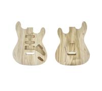 YoungMonic Cuerpo de guitarra eléctrica de paulownia sin terminar, enrutamiento de pastilla HSH, cuerpo atornillado ligero para proyectos de guitarra de bricolaje (estilo 2)